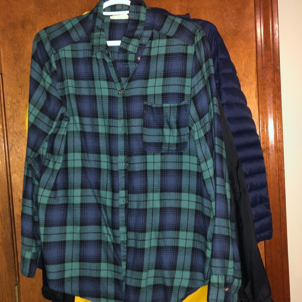Blue and green flannel from hollister